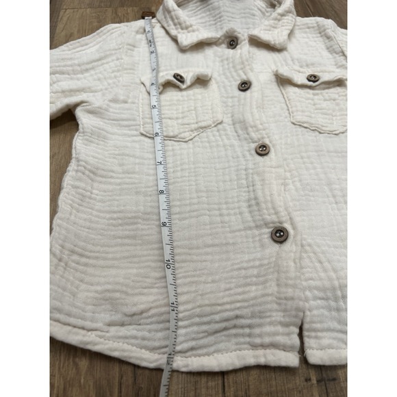 BAMBOOM ITALYShirt with Wooden Buttons - Cream 70% Bamboo, 30% Cotton 9/12Months - Picture 7 of 8